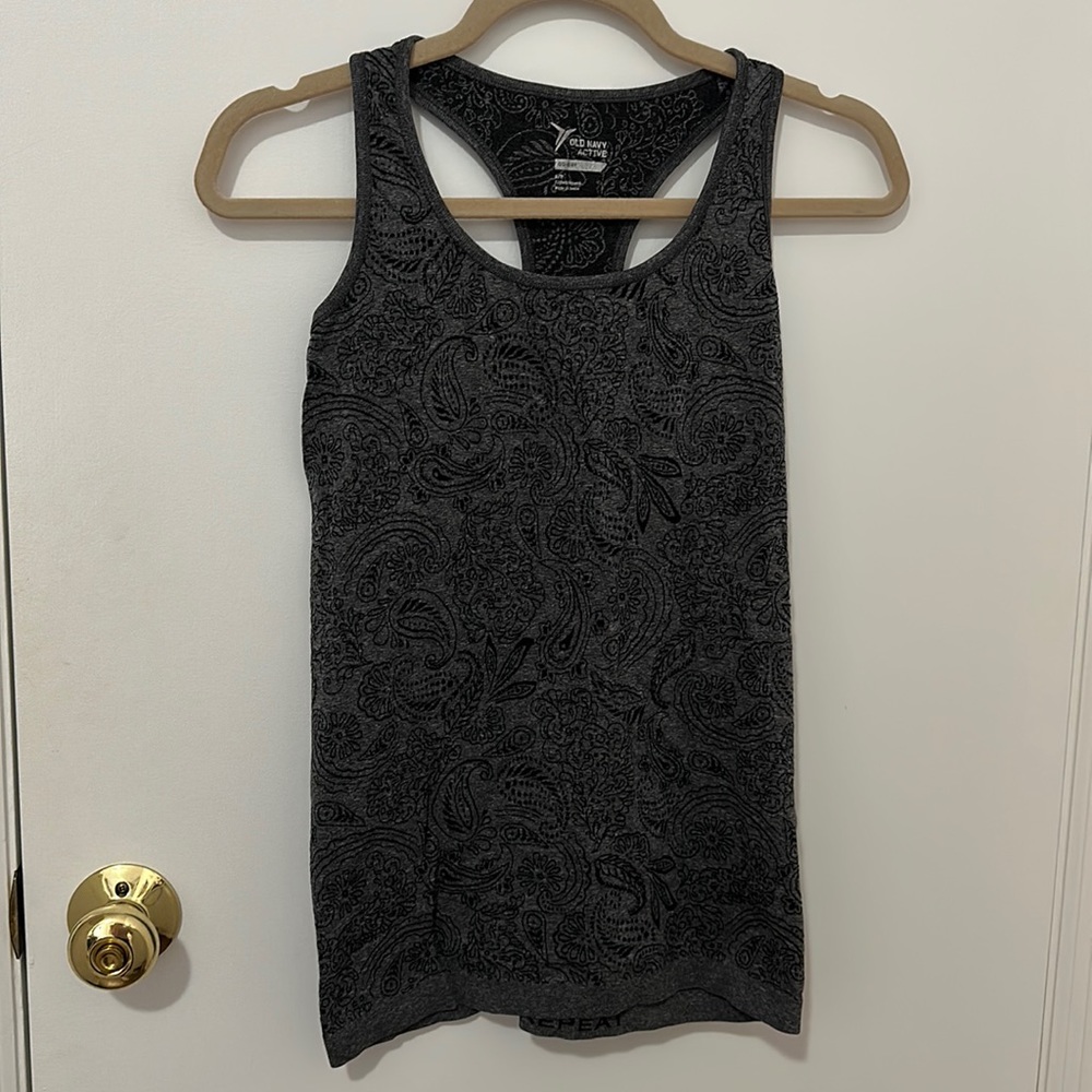 Racerback paisley tank top